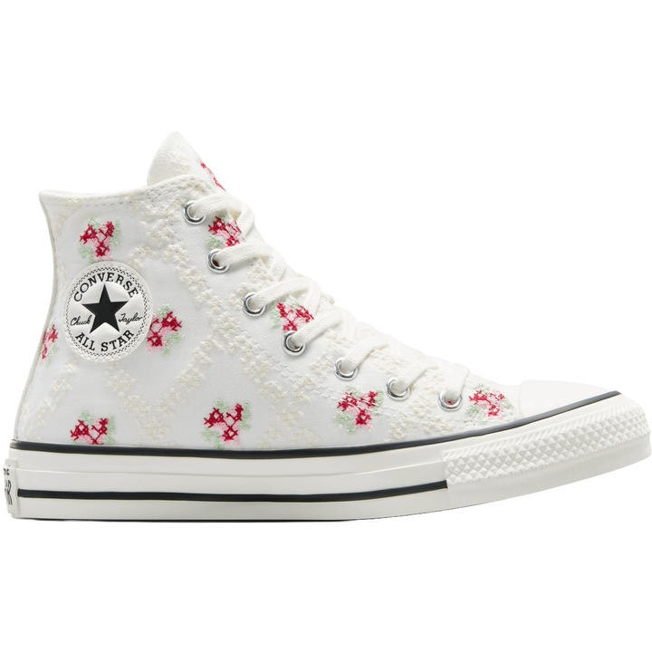 Tenisi Converse Chuck Taylor All Star Vintage cu broderie, Alb