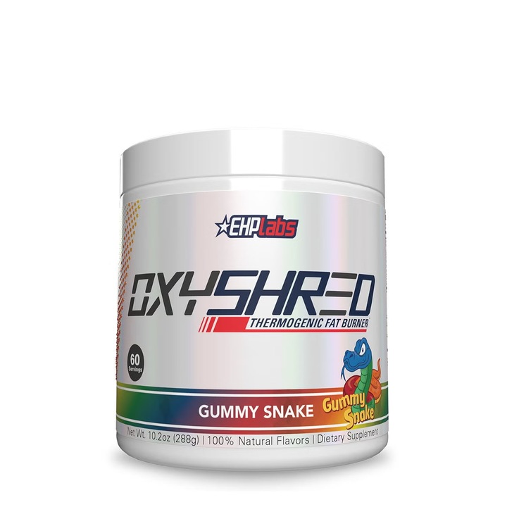 EHP Labs OxyShred, Supliment Termogenic pentru Arderea Grasimilor cu Aroma de Gummy Snake, 288 g
