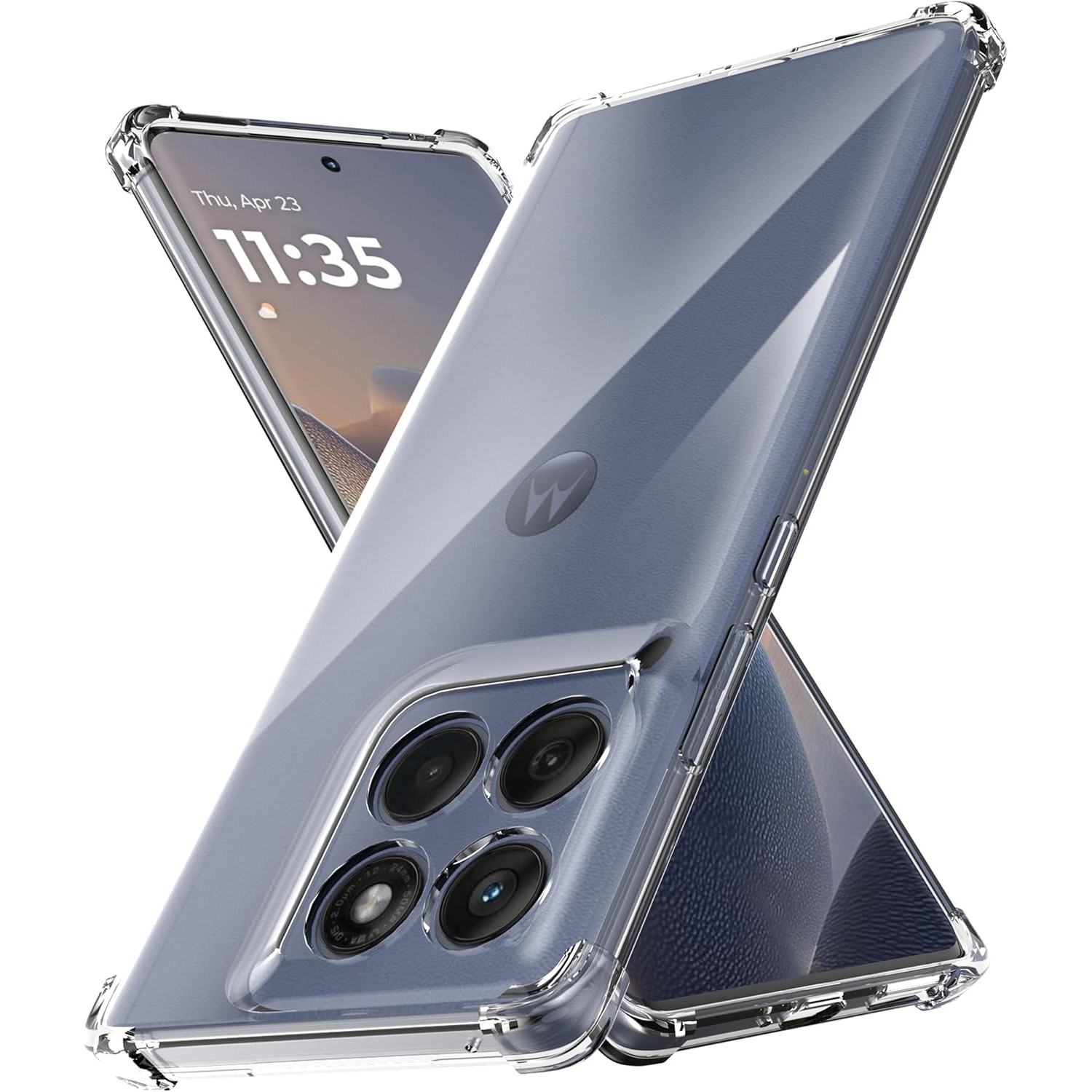 Husa pentru Motorola Edge 60 Pro Slim Anti-Shock 1.5mm reinforced 4 corners Transparent