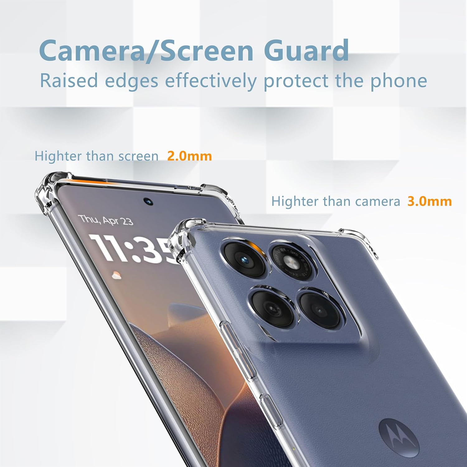Husa pentru Motorola Edge 60 Fusion / Edge 60 Slim Anti-Shock 1.5mm reinforced 4 corners Transparent
