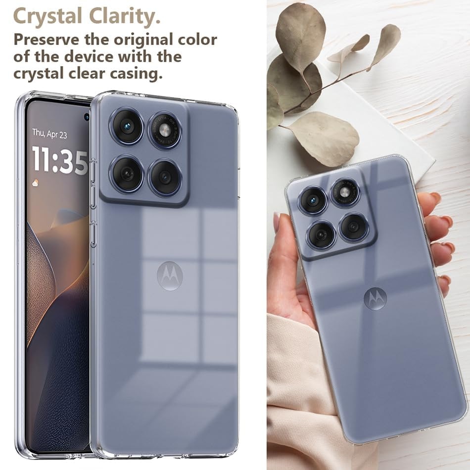 Husa pentru Motorola Moto G57 / G57 Power / G67 Power, Anti-Shock 1.5mm, cu protectie lentile, transparenta
