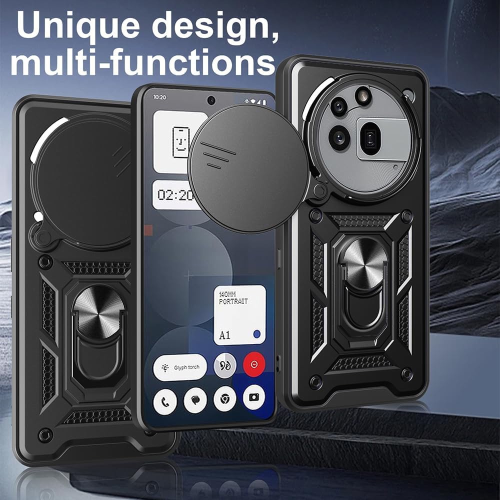Husa pentru Nothing Phone (3a) Pro cu protectie camera, Accesorio CamShield Series, Black