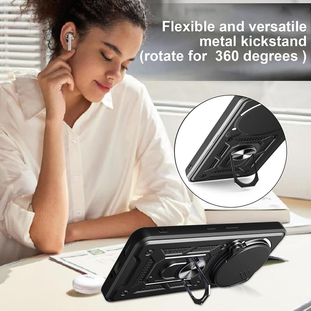 Husa pentru Nothing Phone (3a) Pro cu protectie camera, Accesorio CamShield Series, Black