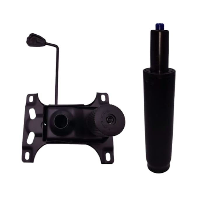 Set mecanism reglaj si cilindru piston gaz pentru scaune birou, negru, 30 cm