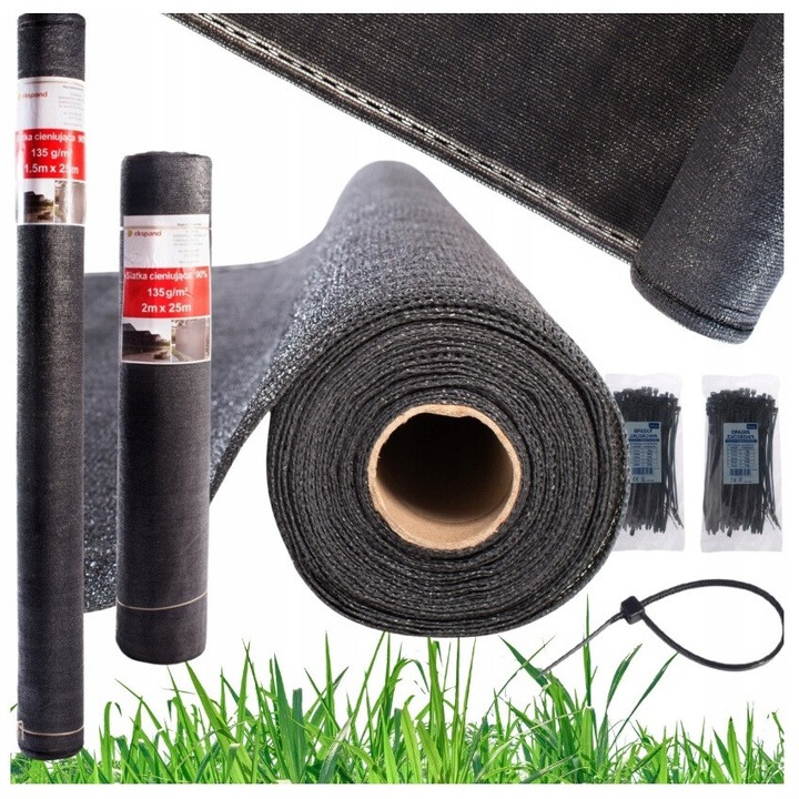 Set Plasa De Umbrire 62% Cu 200 De Bucati De Bratari De Strangere, Expand, Material: 100% Pehd Virgin, Gramaj: 65G/M2, Ochiuri De Montaj Pe Marginea Superioara Si Inferioara, Stabilizare Uv-5, 1,2 M X 25 M X 0,6 M, Multicolor, 200 Bucati