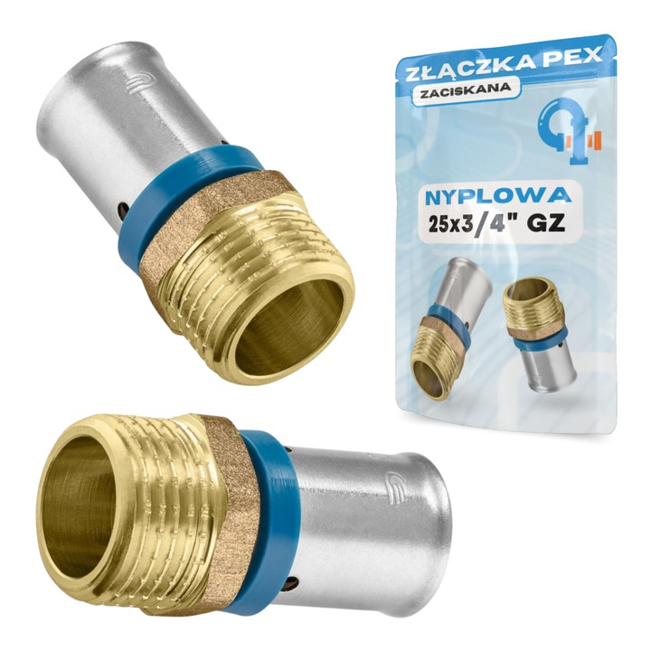 LECHAR NYPEL PEX 25x3/4 idomok, víz- és fűtésszereléshez, max. 95°C, max. 10 bar