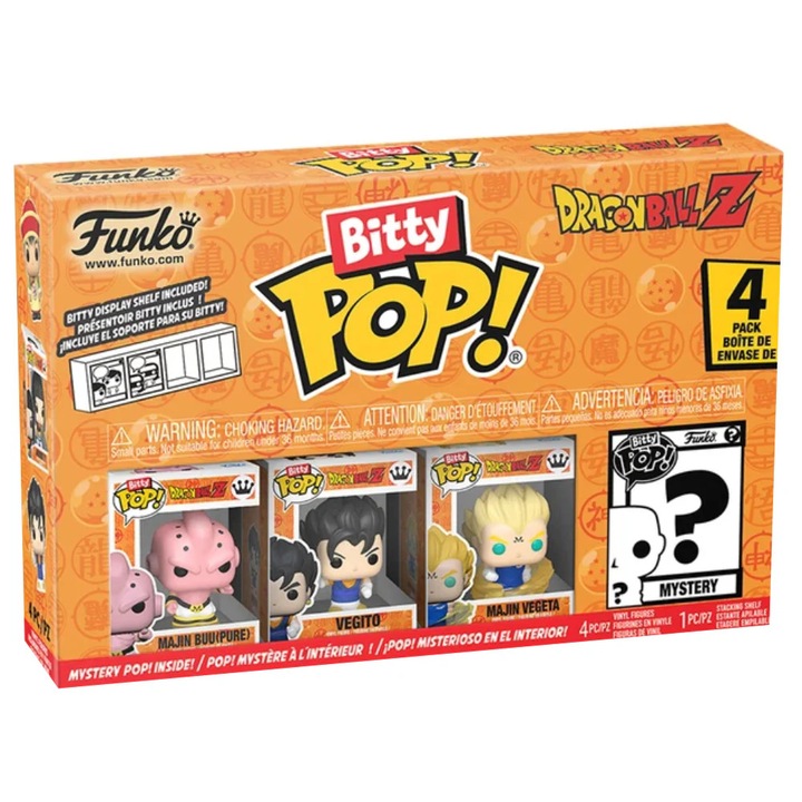 4 Szett Figurák Funko, Bitty Pop, Dragon Ball Z, 2, 5 cm, Kid Buu