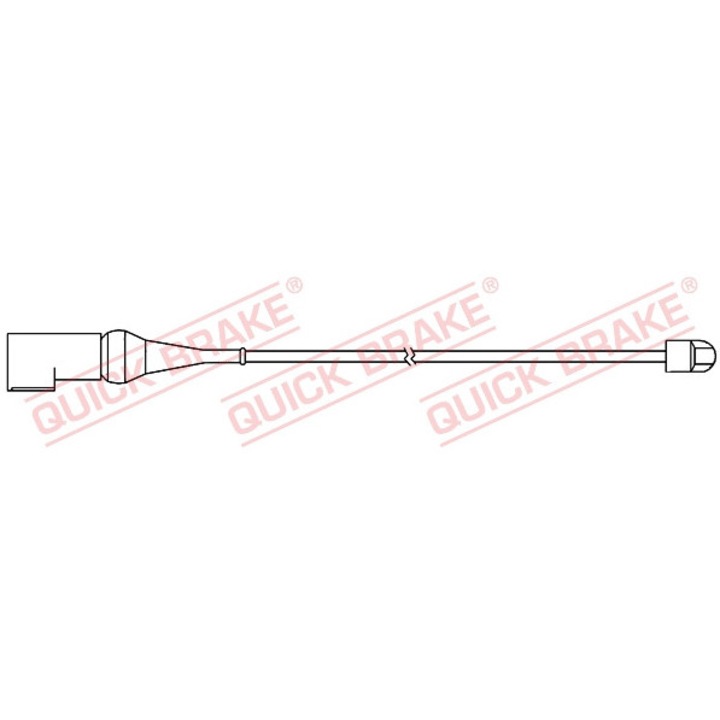 Figyelmeztető érintkező, fékbetét kopás QUICK BRAKE WS 0366 A
