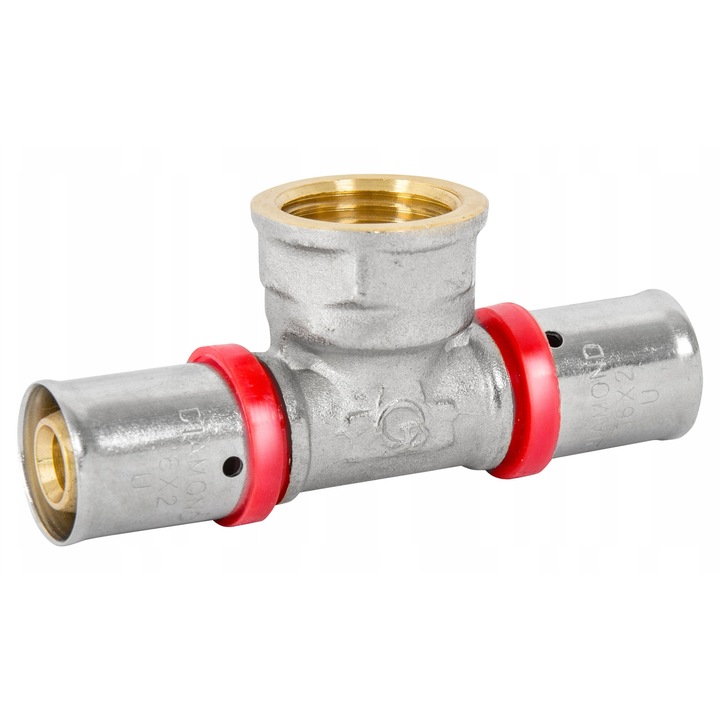 TROJNIK PEX 20X1/2X20 GW DIAMOND, 82,8x26 mm méretekkel, víz- és központi fűtési rendszerekbe