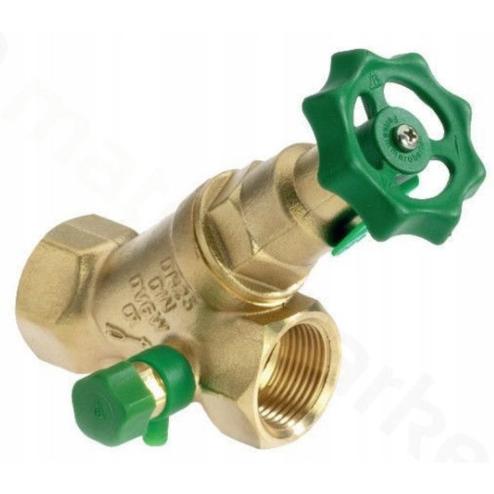 Наклонен вентил DN20, 1", Gebo Tools, с опция за мониторинг, размери 0.15 bar