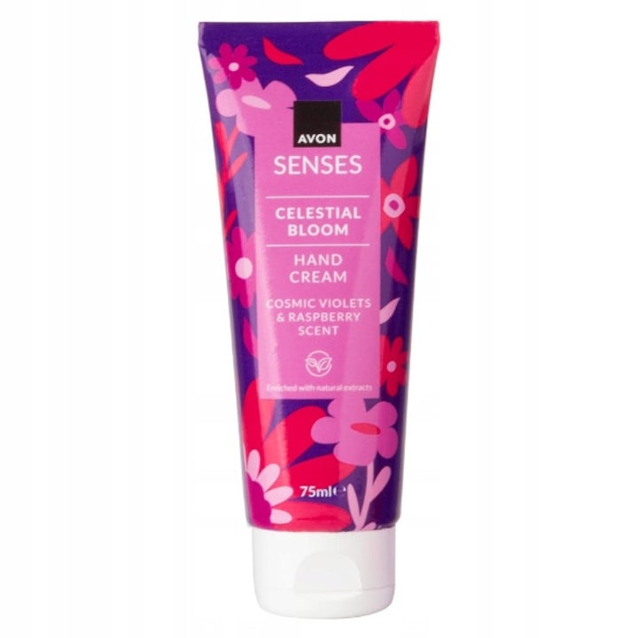 Crema hidratanta pentru maini Avon Celestial Bloom, 75 ml, parfum de mure si flori