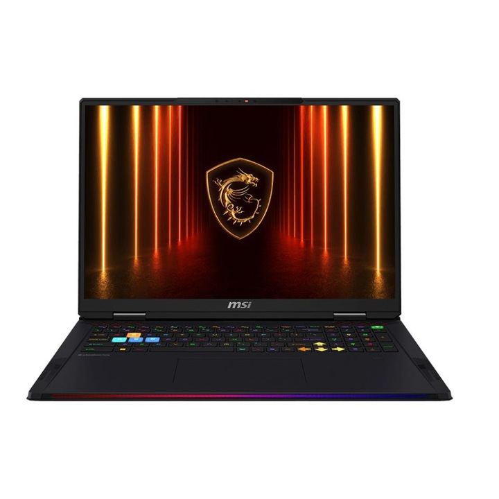 Лаптоп MSI Raider A18 HX A9WJG с AMD Ryzen 9 9955HX3D (2.5/5.4GHz, 128M), 64 GB, 2 TB M.2 NVMe SSD, NVIDIA RTX 5090 24GB GDDR7 DLSS 4, Windows 11 Home Advanced, Черен