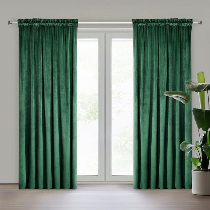 Miekka függöny, 140x270cm, zöld