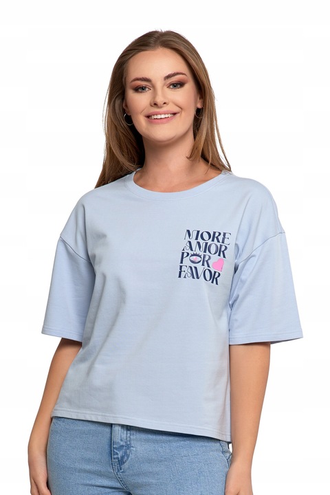 Női póló, Moraj, pamut/elasztán, kék