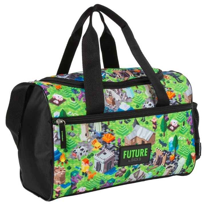 Utazótáska, Back UP, fekete/zöld