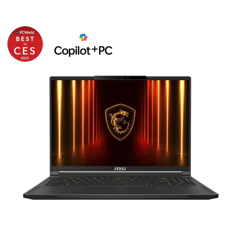 MSI STEALTH A16 AI+ A3XWHG 023 laptop, 9S7-15FL35-023, 16", AMD Ryzen AI 9 HX 370 (12 magos), NVIDIA GeForce RTX 5070 Ti (12GB GDDR7), 32GB 7500MHz LPDDR5x, Fekete
