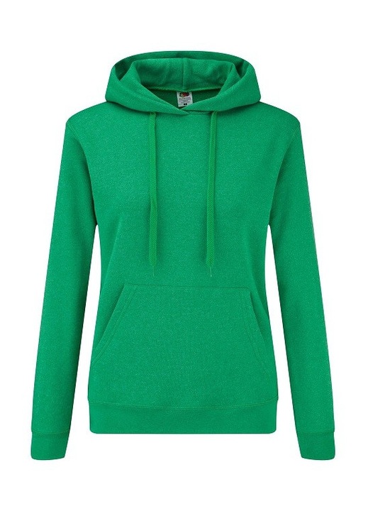 Hanorac dama Fruit of the Loom, gluga, bumbac/poliester, verde