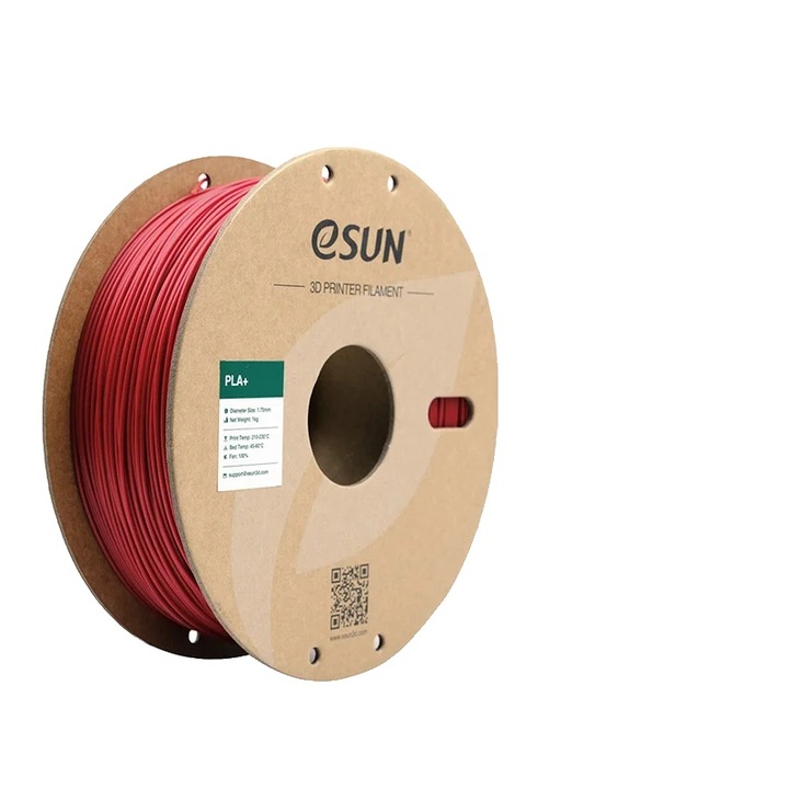 Filament PLA+ 1.75 mm, 1 KG, set 10 bucati, rosu foc