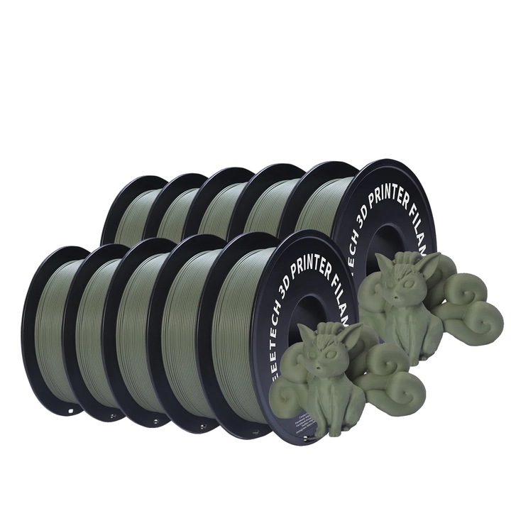 Filament PLA 1.75mm, finisaj mat, verde, consumabile 3D