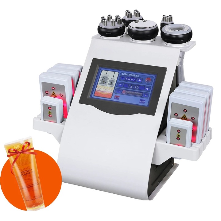 Aparat de slabit cu ultrasunete 6 in 1, radio multipolar, tonifiere, tratament antirid