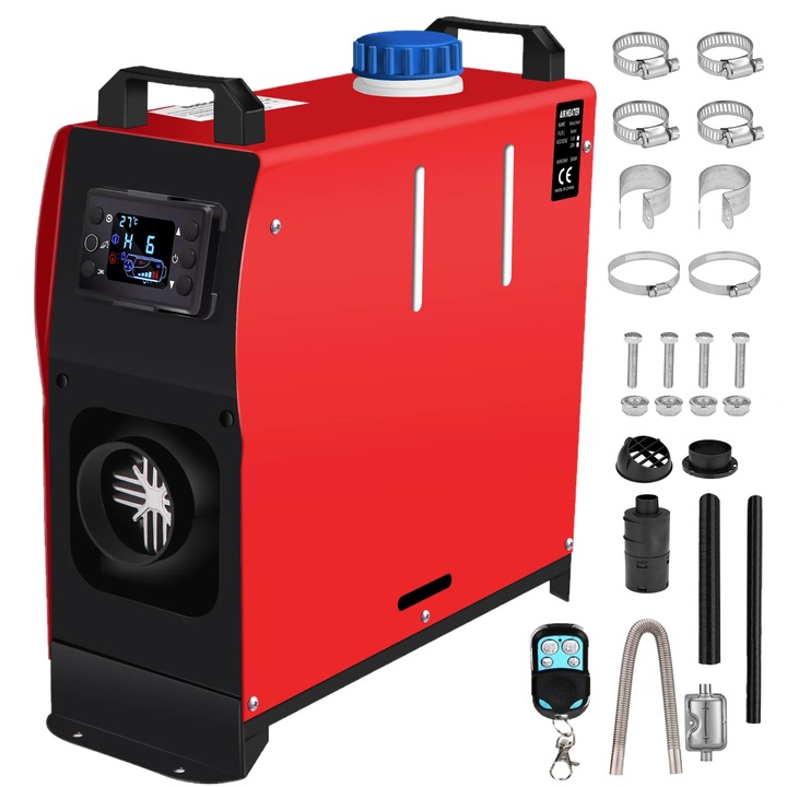 Дизелова печка 5kw всичко в едно, турбо отопление, лесен монтаж, 44x16x42см