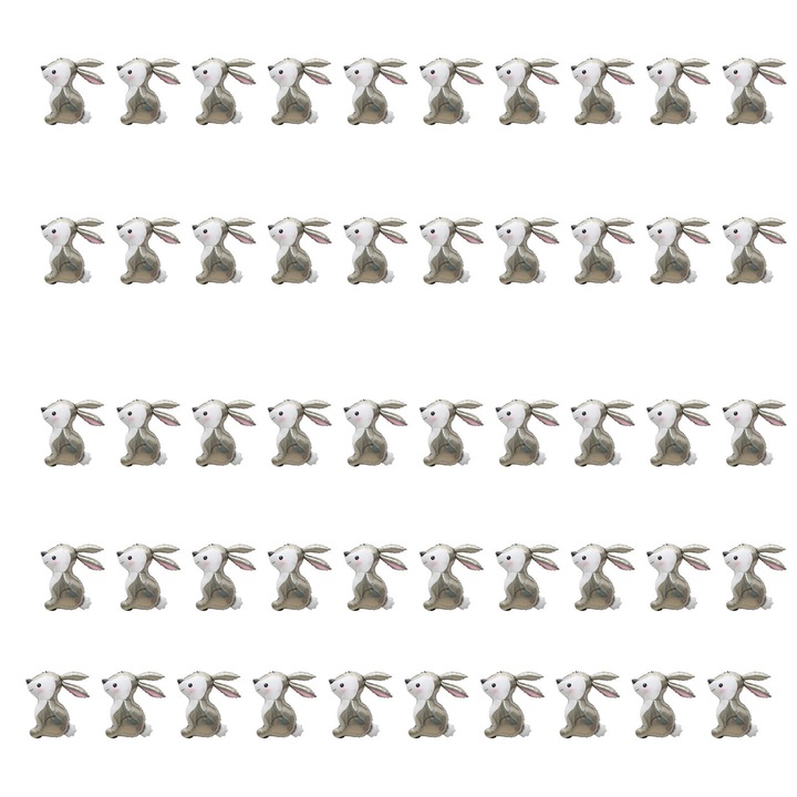 50 db-os állat formájú fólia lufi szett, színes, 50 cm