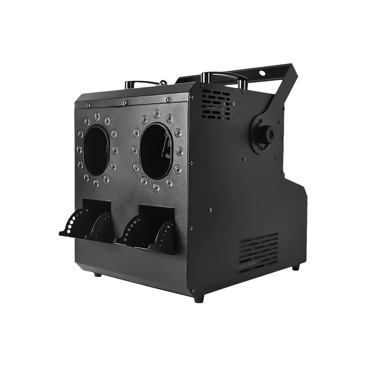 Masina de fum cu bule, 1500W, 4 culori LED, 2 orificii, negru, 220V