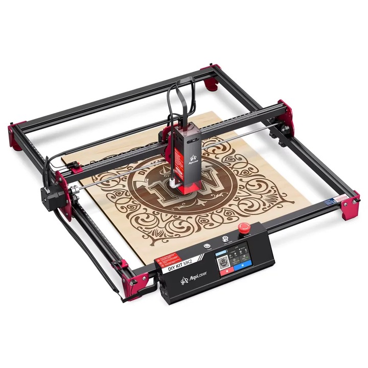 Gravor laser 10W, ecran tactil 3.5", viteza de gravare 12000mm/min, zona de gravare 400x400mm