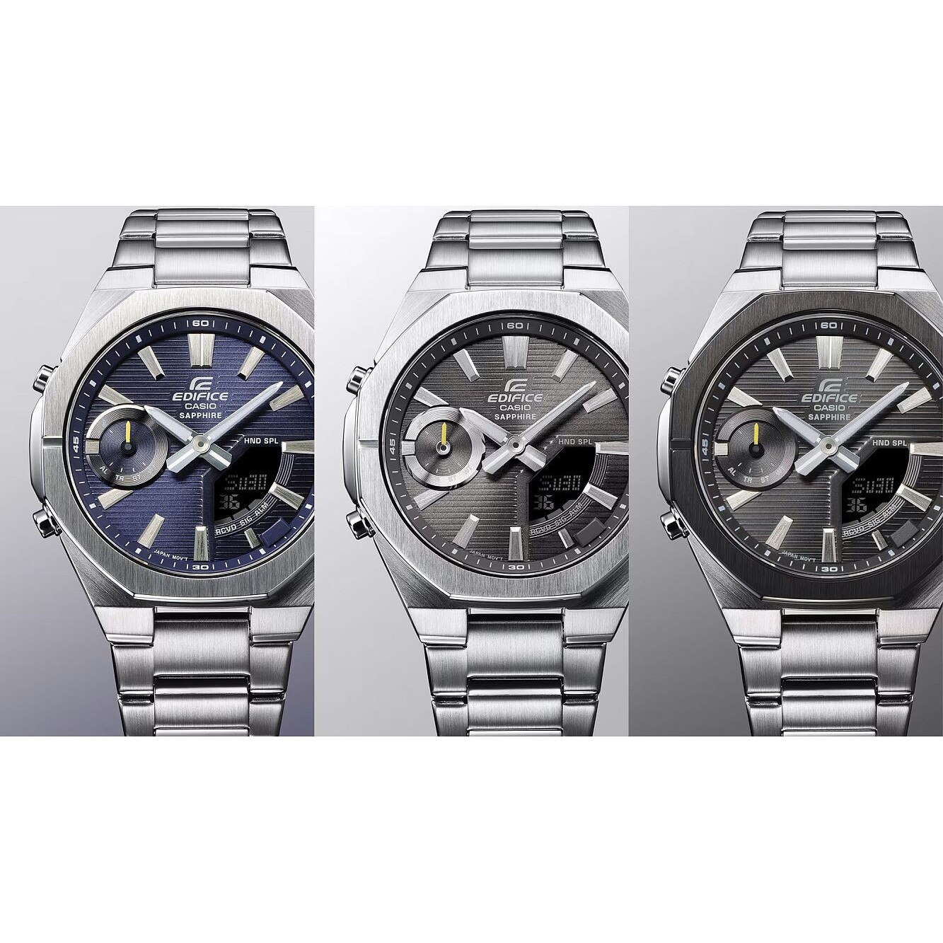 SE-S1O　CASIO Ceas Casio, quartz, gri, 43mm, cu bratara din inox, rezistent la