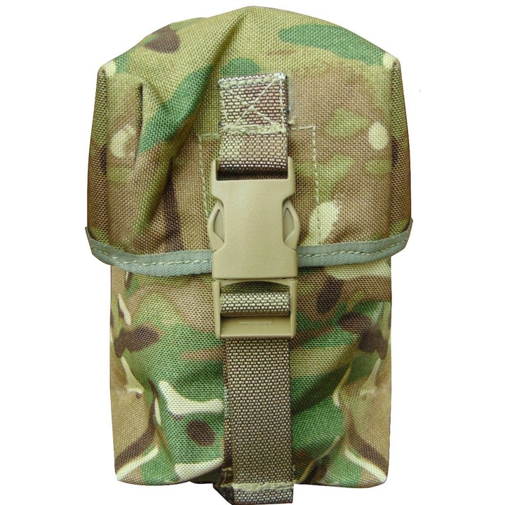 Saszeta tactica British Army, model UGL 8 ROUND, camuflaj Multi Terrain, 19,5x11,5x9cm, material Cordura IRR 1000D
