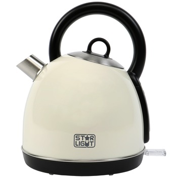 Fierbator Star-Light FRD-1722C, 2200 W, 1.7 l, Oprire automata, Inox/Crem Fierbator Star-Light FRD-1722C, 2200 W, 1.7 l, Oprire automata, Inox/Crem