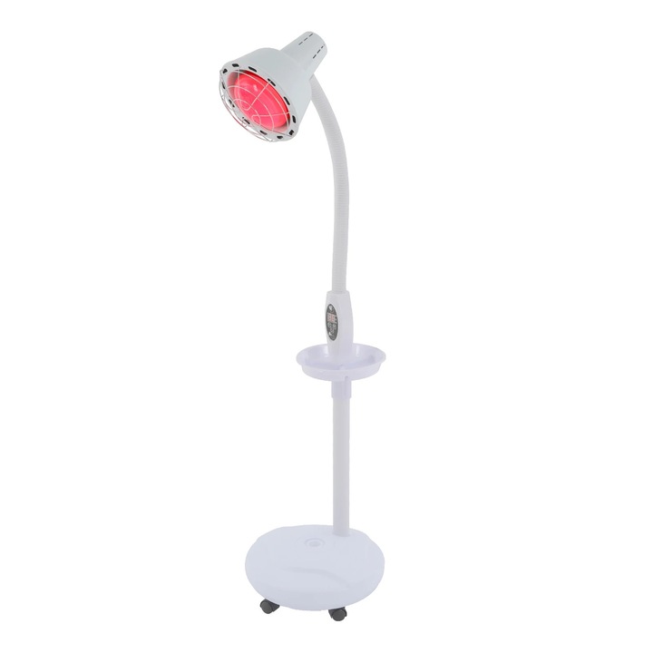 Lampa de terapie cu infrarosu, 275 W, Telecomanda, Reglaj 360, Alb, Priza UE 220 V