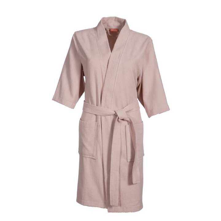 Halat baie Nef Nef Morena, bumbac, roz, 3/4 maneca