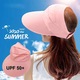 Дамска шапка за слънце, широка периферия, UPF 50+ UV защита, сгъваема, дишащ материал, многоцветна
