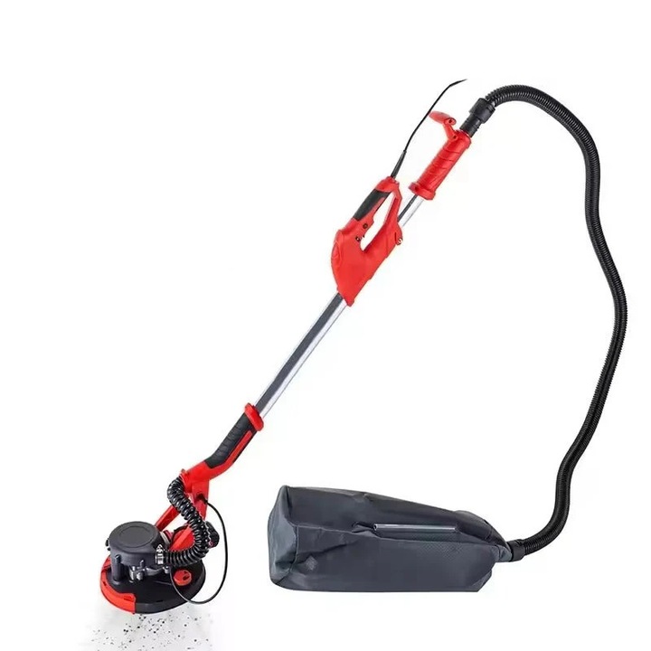 Gipszkartoncsiszoló, 750 W, kihúzható, 225 mm, piros, komplett tartozékkészlet