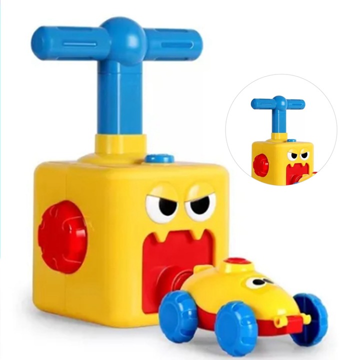 Masinuta cu aer din balon, set jucarii interactive pentru copii