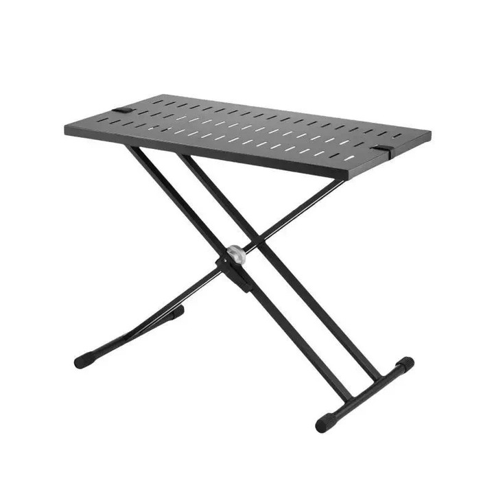 Összecsukható DJ állvány, VEVOR, 81x45cm, állítható magasságú, fekete