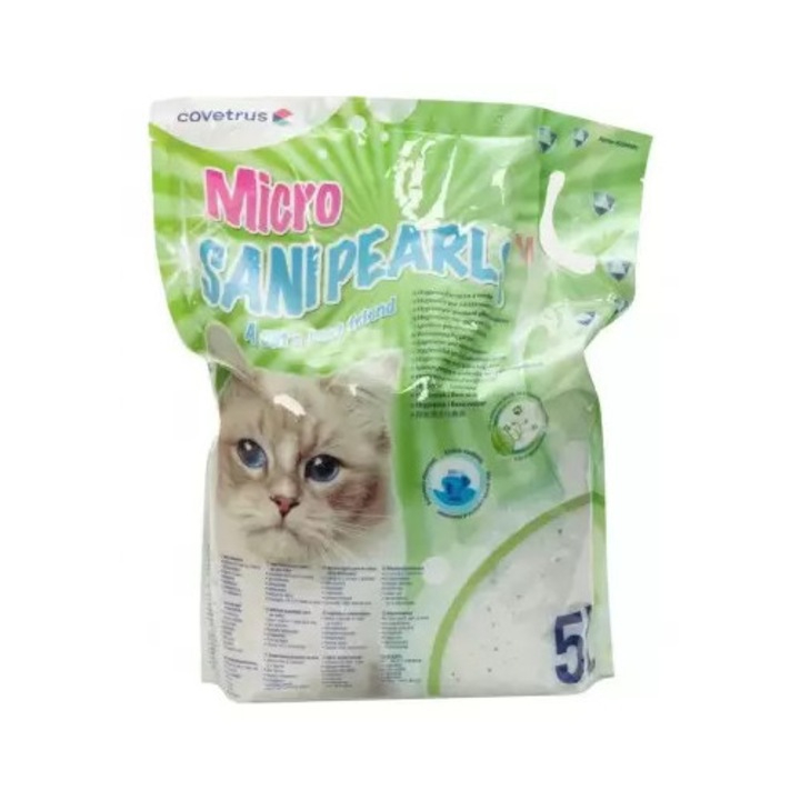 Asternut igienic Covetrus SaniPearls Microsilicat, perle roz/alb, 5L, pentru pisici