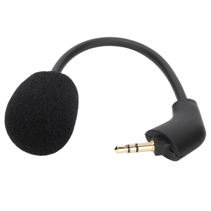 Microfon de gaming 3.5mm, reducere zgomot, compatibil Hyperx Cloud II, rotativ, negru