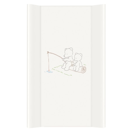 Masa de infasat, saltea infasat, Ceba Ursuleti Pescari, 50*70, capat deschis bebelusi, intaritura solida, impermeabila, pentru patut de 120x60 cm
