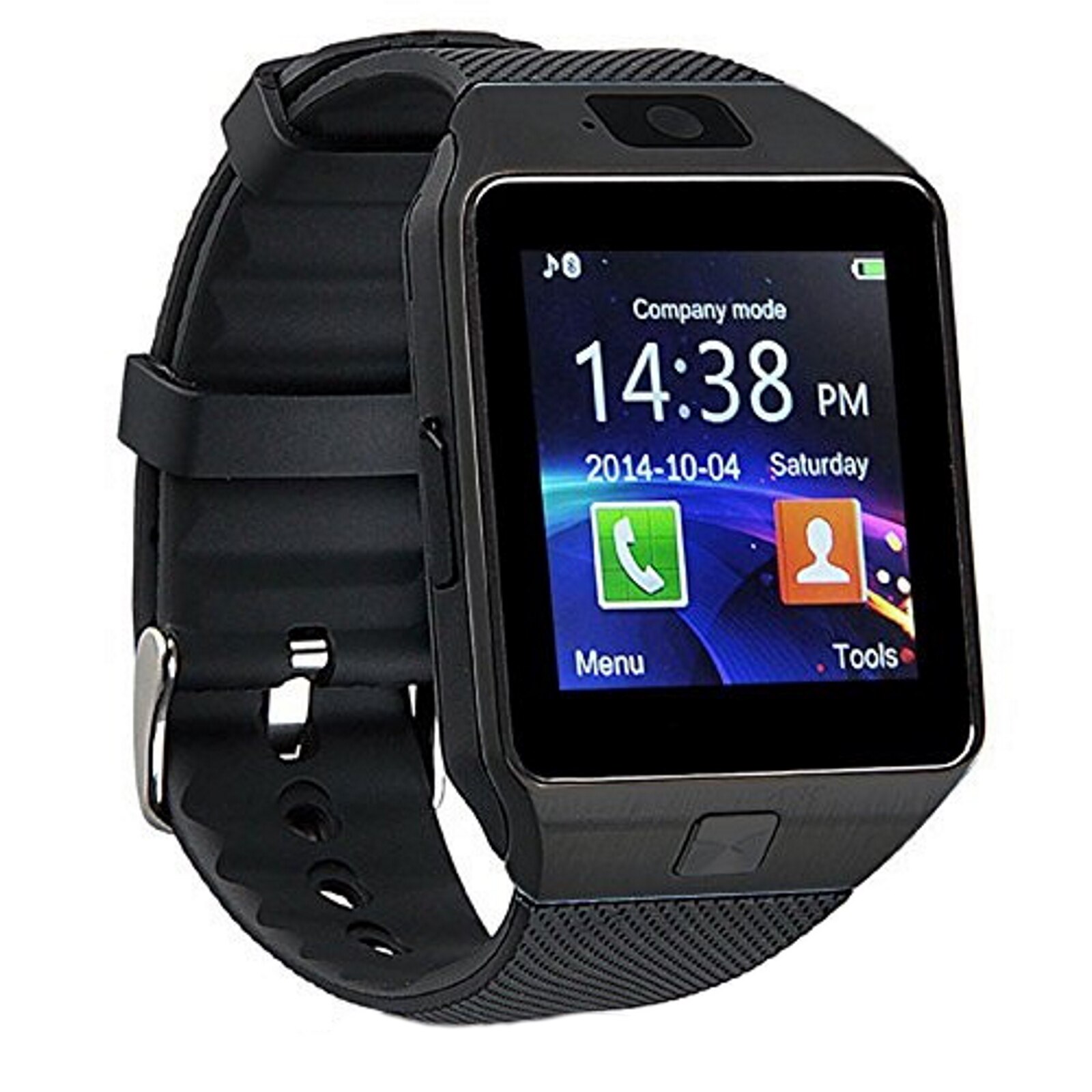 Smartwatch si Telefon Metalic Retro Vibes , cu Card Micro-SD, Conectivizate Bluetooth 4.0 , Touchscreen Capacitiv , Notificari WhatsApp , SMS , Apeluri , Camera 1,3 MPX, Monitorizare Somn , Sedentarism , Anti-pierdere, Browser, Facebook, Culoare Negru