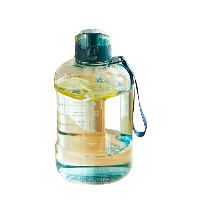 Bidon sport Herusi, capacitate mare, albastru, 3 culori, 750ml