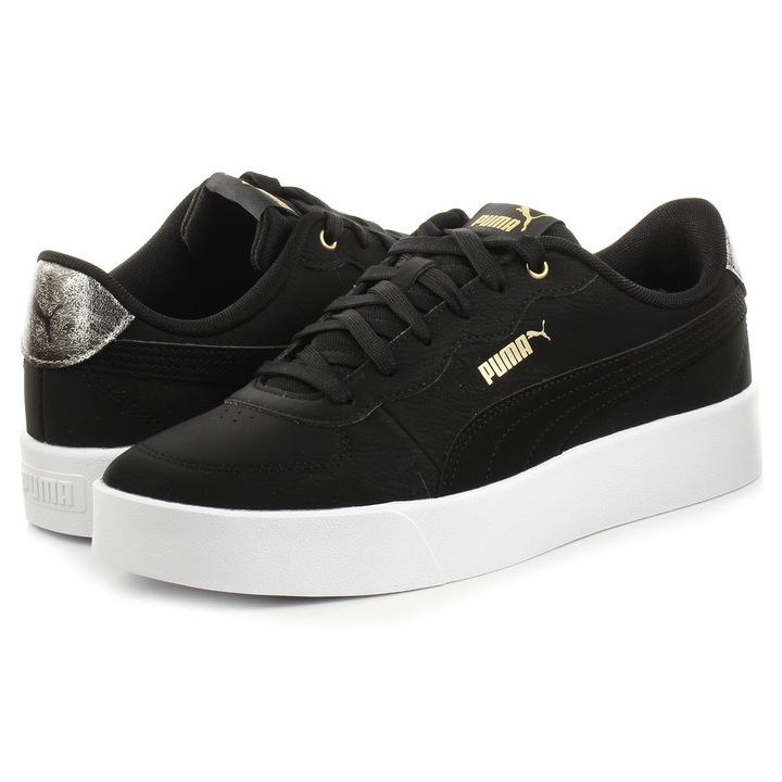 Pantofi dama Puma, Piele ecologica, Negru, 41 EU