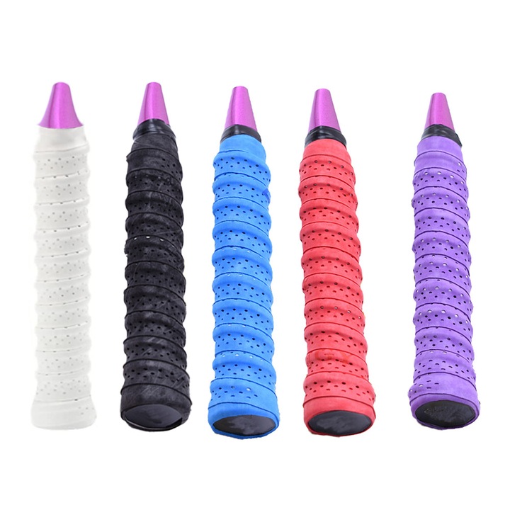 Grip overgrip HERUSI set 5 culori multicolor pentru rachete 10x110cm