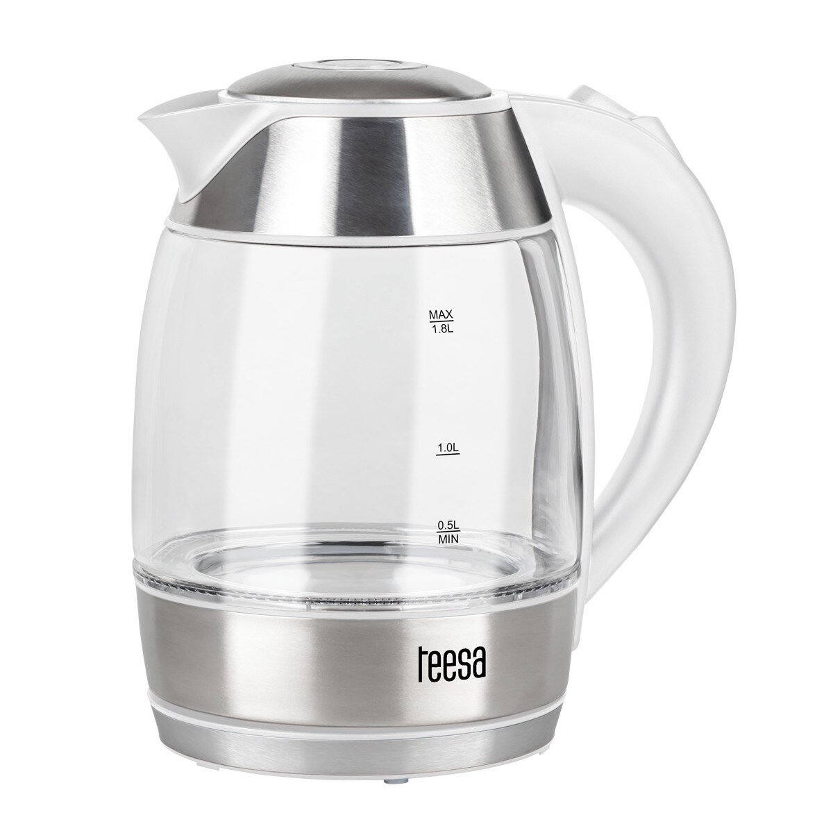 Fierbator electric Cordless 1.8L Sticla Teesa, 2200 W, Alb