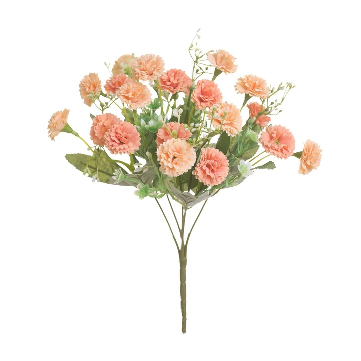 Buchet trandafiri artificiali roz 30x12cm matase