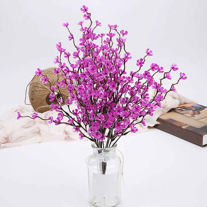 YANYXR rózsaszín művirág Gypsophila 37cm kültéri dekorációhoz