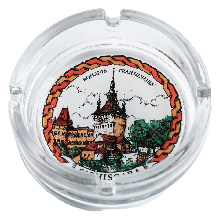 Hamutartó, 10,5 cm, Üveg, Segesvár dekor