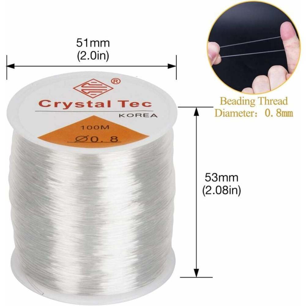 Ata elastica transparenta 0.8mm Fokelyi, 100m, pentru bijuterii
