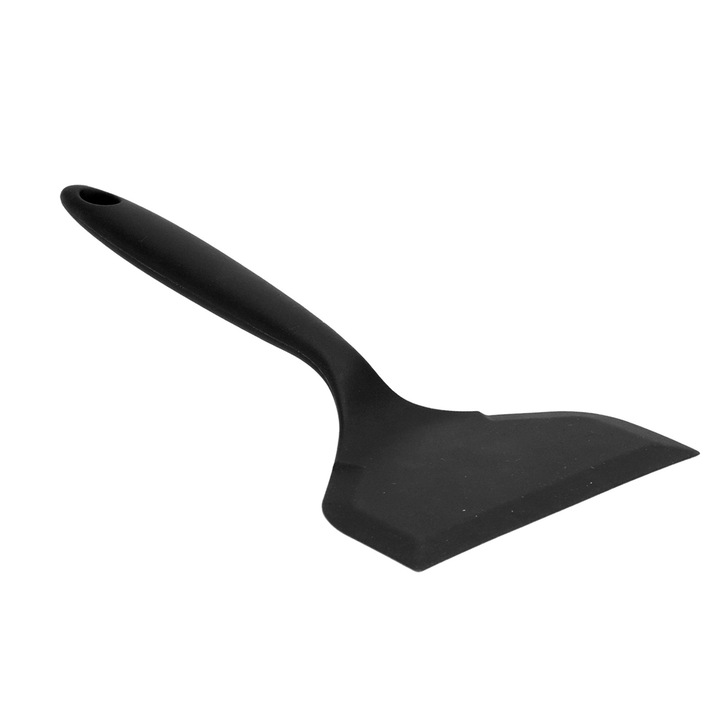 Spatula de gatit din silicon, 26x13x2cm, rezistenta la caldura, neagra